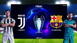 PES 2020 - UEFA Champions League Final UCL - Juventus vs Barcelona - Gameplay PC - Ronaldo vs Messi