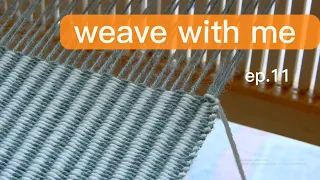 WollHand Studio | Weaving on a DIY rigid heddle loom, weaving with me |asmr| ep. 11