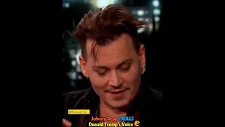 Johnny Depp TROLLS Donald Trump's Voice in talkshow 😂 #shorts #johnnydepp #trending #amberheard #fyp