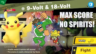 Super Smash Bros. Ultimate - 9-Volt & 18-Volt no Spirits (MAX SCORE, NO DAMAGE)