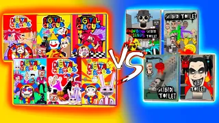 THE AMAZING DIGITAL CIRCUS GAMING BOOK VS SKIBIDI TOILET GAMING BOOK / ALL STORY BOOK & SQUISHY