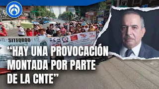 CNTE está en el Zócalo para evitar ‘marea rosa’, asegura Carlos Marín