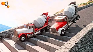 Stairs VS Cars #21 - BeamNG drive