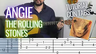 ANGIE-THE ROLLING STONES (tutorial guitarra acustica con tabs)