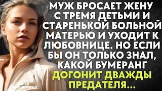 Муж бросает жену с тремя детьми и старенькой матерью и уходит к любовнице. Но если бы он знал...