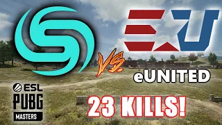 SONIQS vs eUNITED - 23 KILLS! - ESL PUBG MASTERS