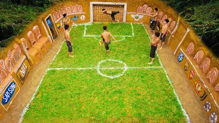 Build Underground Soccer Field In The Jungle With Brands And Football Team World Famous