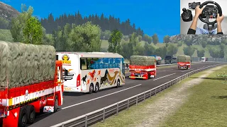 Accident of High Speed Volvo Bus to Lorry | Unexpected VIP Shivshahi Accident | Bus Crash ETS2busmod