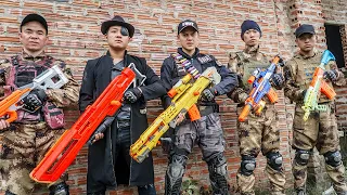 LTT Game Nerf War : Captain Warriors SEAL X Nerf Guns Fight Black Man Catch The Intruder