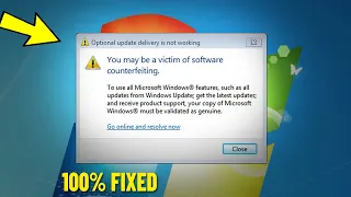 Fix You may be a victim of software counterfeiting in Windows 7 | How To Remove Message Error ✅