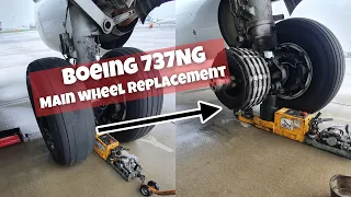 Boeing 737NG: Main wheel replacement