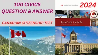 Canadian Citizenship Test 2024 || 100 Important Question and Answer.