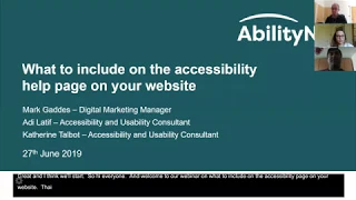 What to include on the accessibility help page on your website