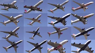19/07/23 London Heathrow Airport | Departures of Various Airliners at LHR RWY09R