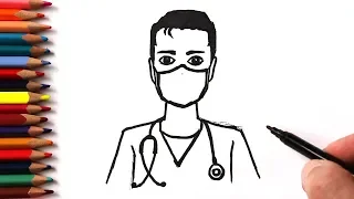 How to draw a doctor easy | Simple drawings