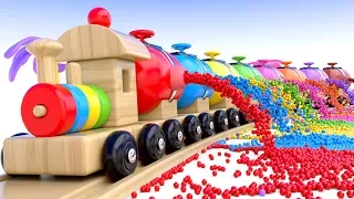 Learn Colors with Preschool Toy Train and Color Balls - Shapes & Colors Collection for Children