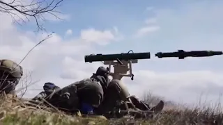 Ukrainian RK-3 "Corsar" anti-tank missile sees action in this "shoot & scoot" on a Russian target