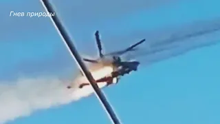 Атака российских Ка-52 и Ми-28Н позиций ВСУ в городе Попасная