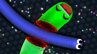 Slither.io 1 Tiny Hacker Snake vs Pro Snakes Epic Slitherio Gameplay