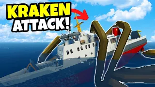 Kraken Attacks Ferry In The BERMUDA Triangle - Stormworks Ship Survival!
