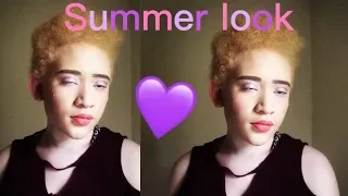 FULL MAKEUP TUTORIAL + SUMMER MAKEUP LOOK ( albino makeup )