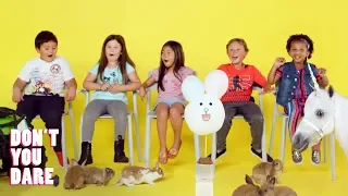 We Challenged Kids to Not Move with Dunk Tank and Unicorn! | Don’t You Dare | HiHo Kids