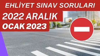 ☑️ EHLİYET SINAV SORULARI 2022 ARALIK, 2023 OCAK ☑️