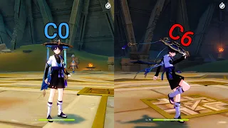 Wanderers C0 vs C6! How much difference? Genshin Comparison