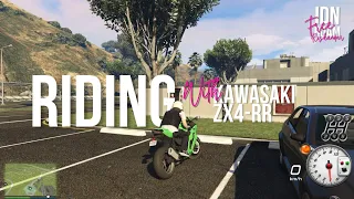 RIDING WITH KAWASAKI  ZX-4RR GTA V INDONESIA FREEROAM #HIDUPNORMALDIGTA | #gtav4k