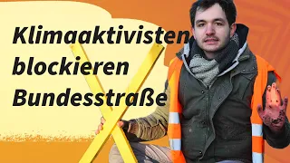 Klimaaktivisten der Letzten Generation blockieren B37