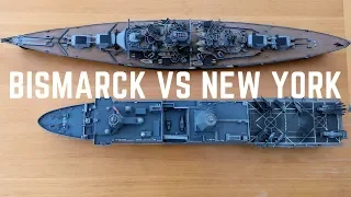 1/350 Scale Model Fleet Bismarck vs New York