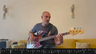 Procol Harum - A Whiter Shade of Pale (bass cover with tab)