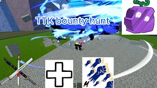 TTK and chop bounty hunt in blox fruits! | Day 4