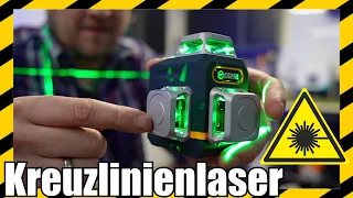 Testsieger Kreuzlinienlaser Grün 360 Grad selbstnivellierend 🚧