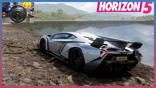 Lamborghini Veneno || Forza Horizon 5 || Thrustmaster Steering Wheel Gameplay PC