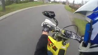 Suzuki DR-Z 440 Supermoto chill & wheelies!