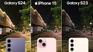 Samsung Galaxy S24 VS iPhone 15 VS Galaxy S23 Camera Test Comparison