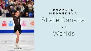 EVGENIA MEDVEDEVA FREE SKATE COMPARISON: Skate Canada vs. World Championships (Евгения Медведева)