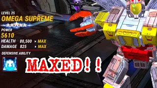 Maxed level 25 Omega Supreme in action! Tips, Gameplay & Giveaways. Transformers: Earth Wars