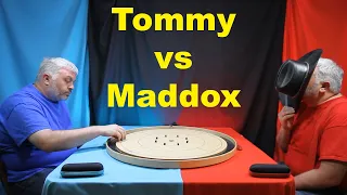 Tommy vs Maddox in a Battle on the Crokinole Board
