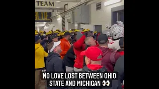 Ohio State & Michigan Tunnel STANDOFF At Halftime 😳😳 #Shorts