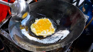 wok skill master chef ! egg fried rice with shrimp | thai street food