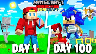 I Survived 100 Days in Minecraft as SONIC THE HEDGEHOG...