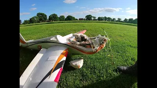2022 06 13 FMS Fox 3m crash at ASF  ( rc glider)