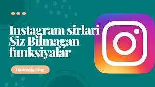 Instagram Sirlari |  Instagram Fishkalar |  Недавно Килиш