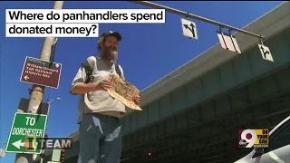 Where do panhandlers spend donated money?