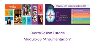 Cuarta Sesión Tutorial Módulo 05 “Argumentación“