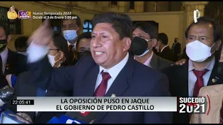 Oposición puso en jaque el Gobierno de Pedro Castillo