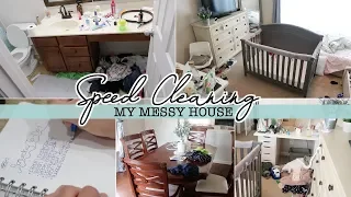 SPEED CLEAN MY HOUSE WITH ME | SAHM POWER HOUR 2018 | Extreme Cleaning Motivation