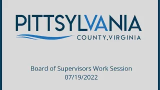 Board of Supervisors Work Session